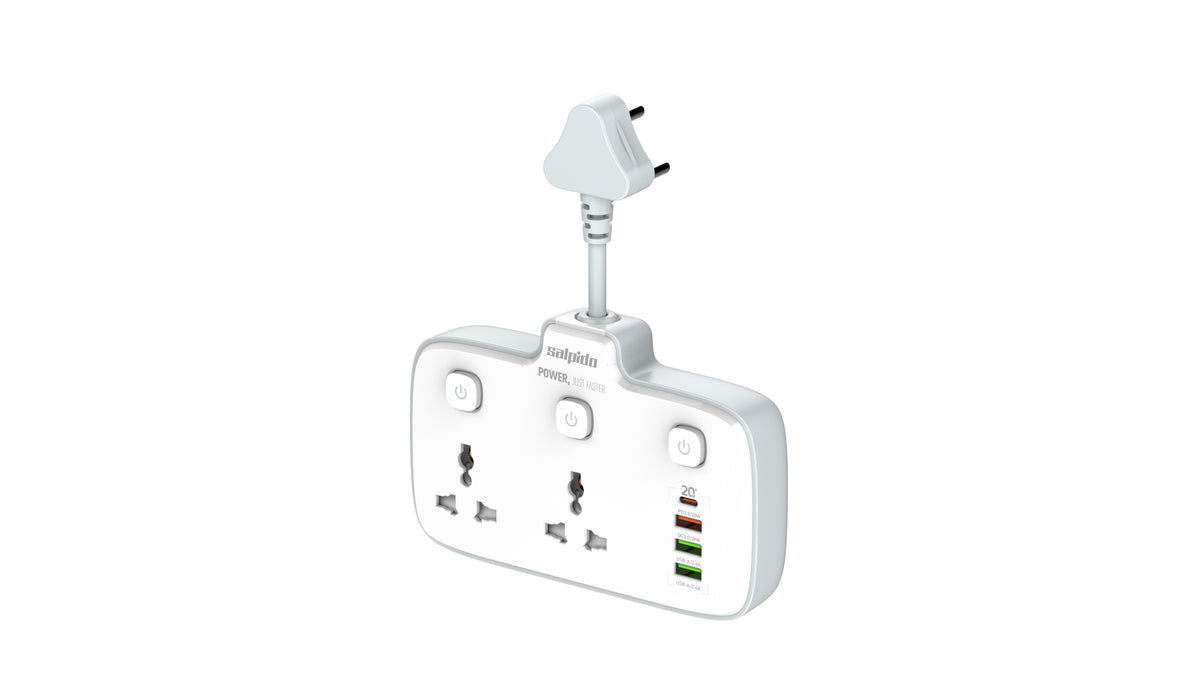 2500W Power strip 2 universal socket with 4 USB ports | GD-WC-06