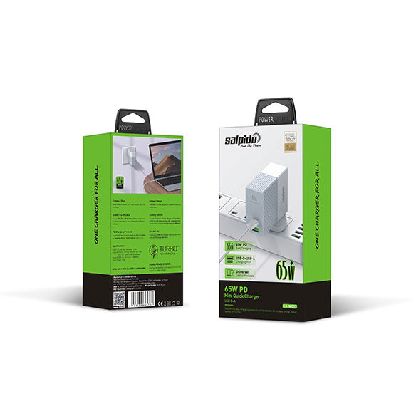 65W PD Mini Quick Charge USB C+A |  GD-WC07