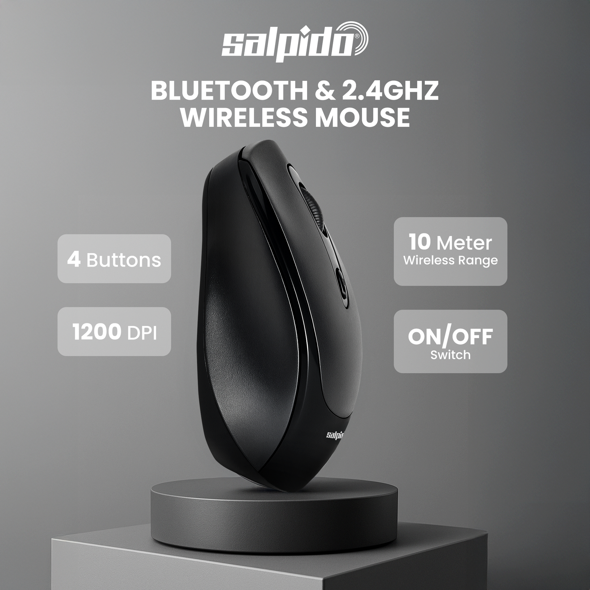 Salpido SAL-BTM4 Bluetooth mouse product highlights