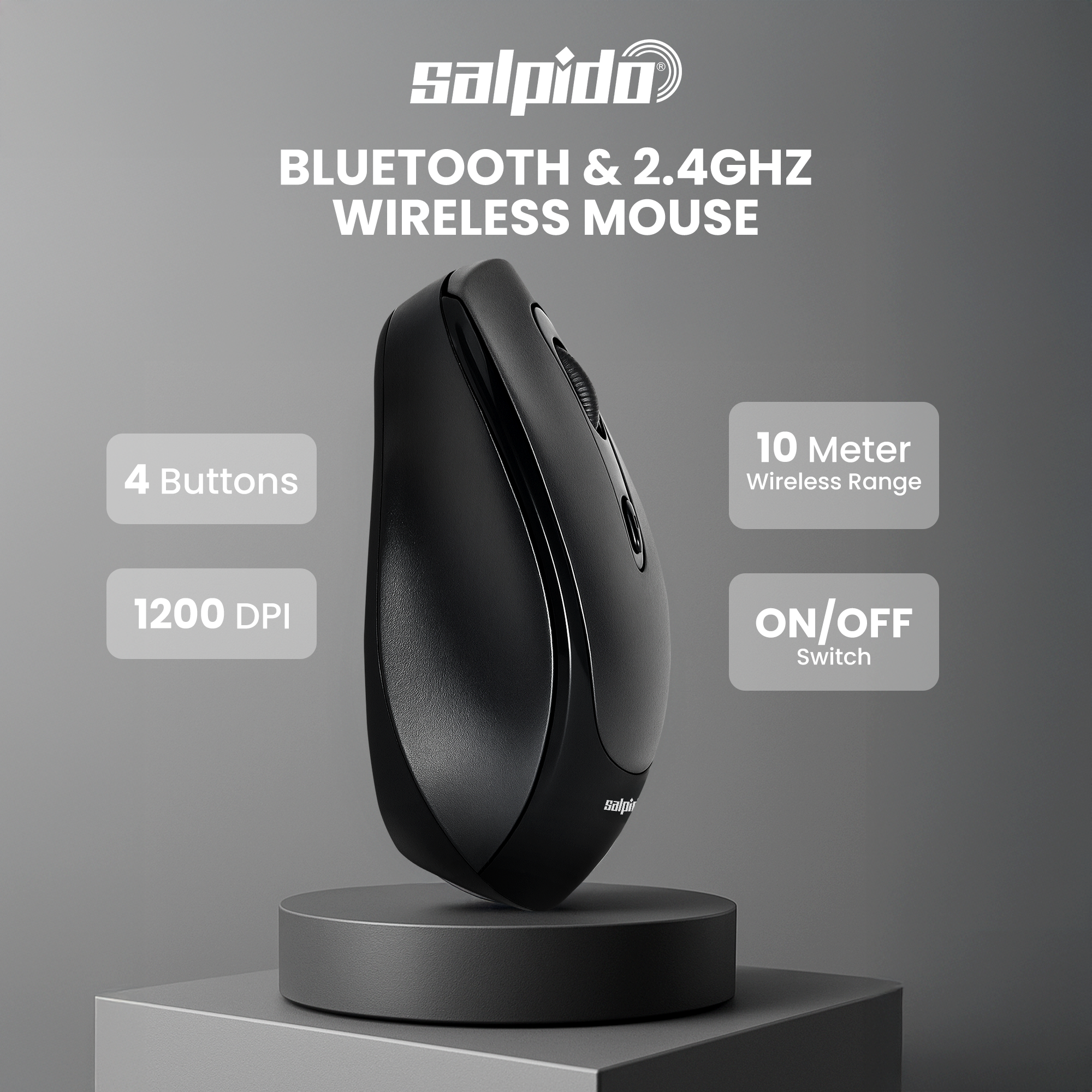 Salpido SAL-BTM4 Bluetooth mouse product highlights