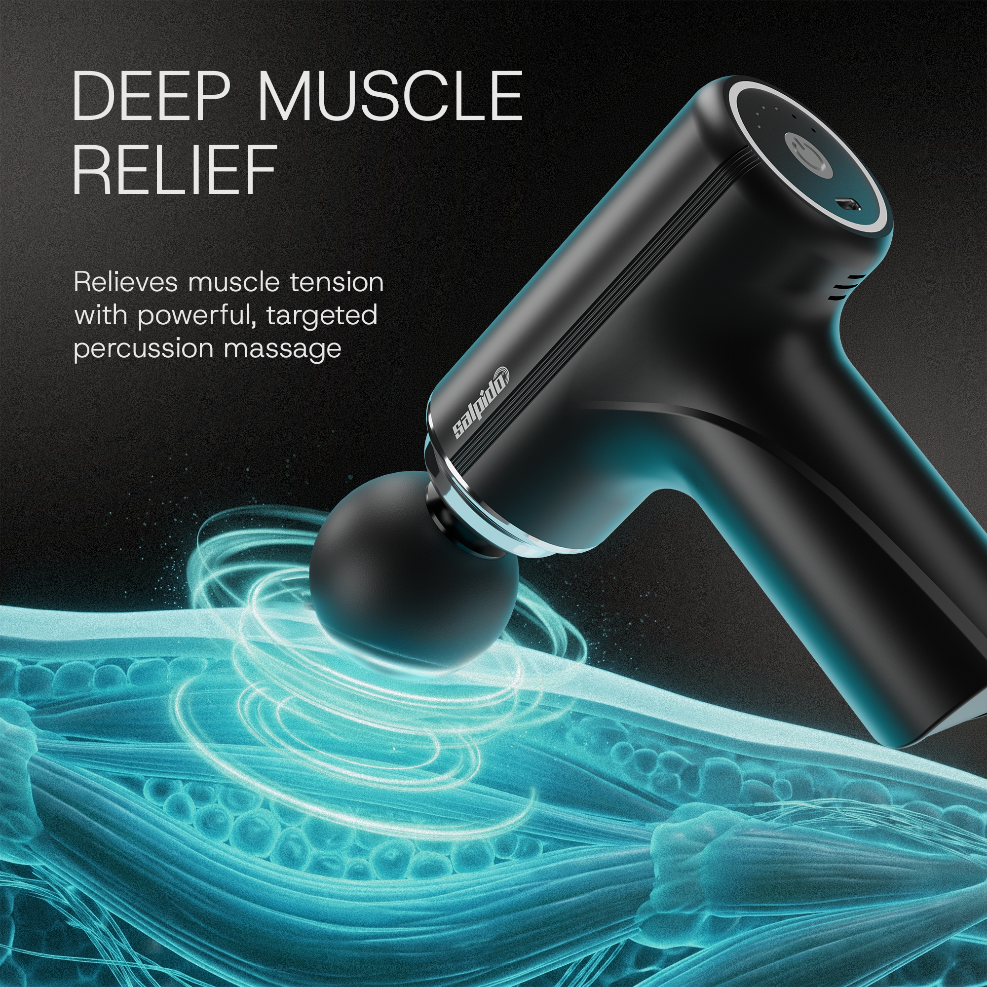 Salpido MG05 Massage Gun – 6-Speed 25W Deep Tissue Muscle Massager