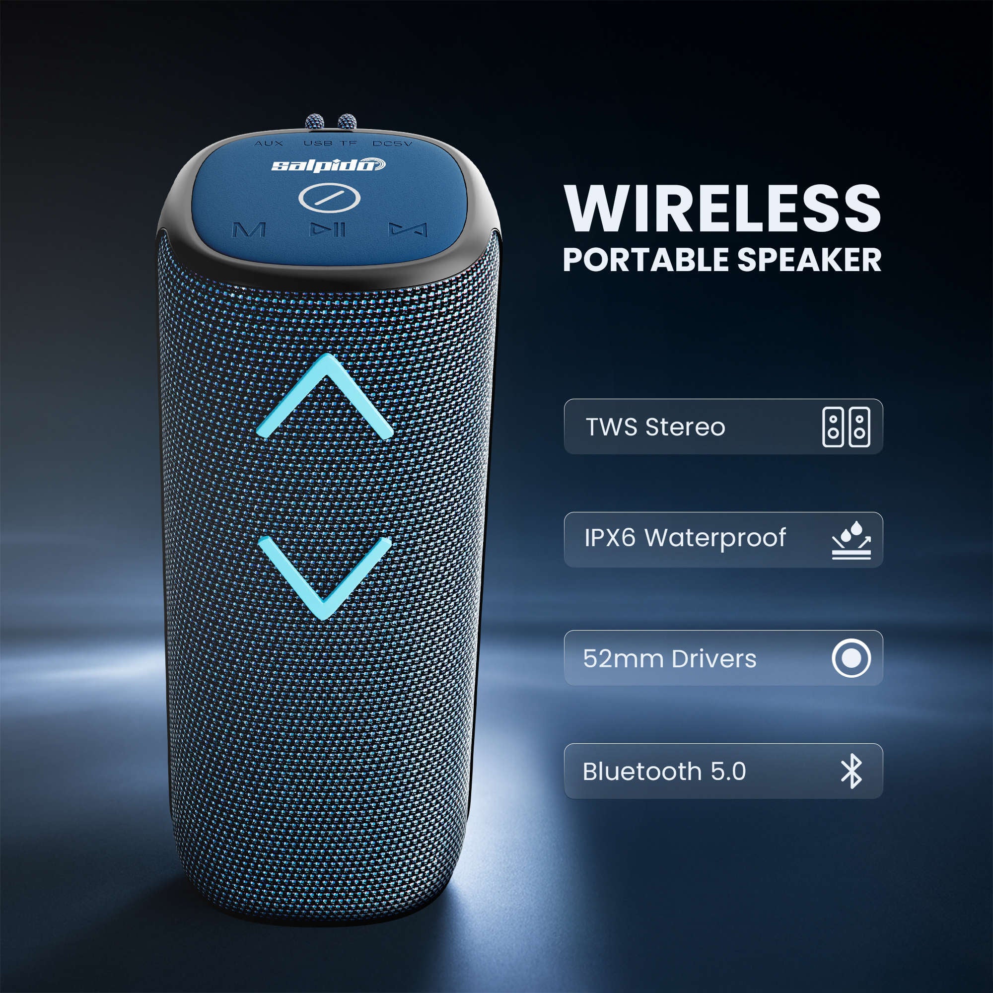 Salpido Arrado 5 wireless portable speaker in use