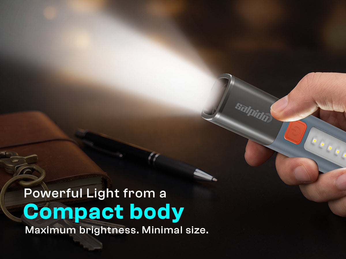 Salpido Vortex FL-03 Rechargeable Dual Light Flashlight – 3 Modes, Type-C mobile A+ image 3