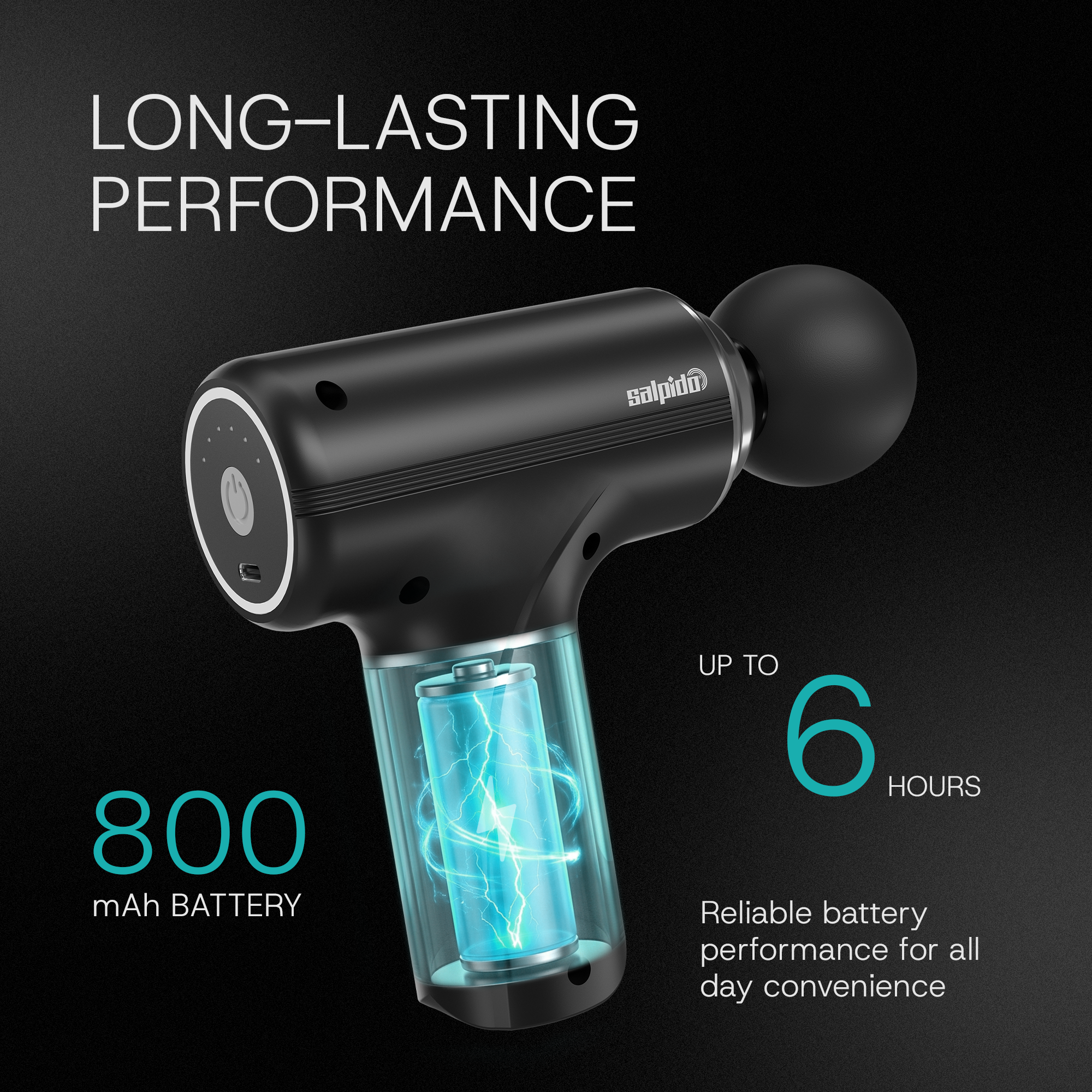 Salpido MG05 Massage Gun – 6-Speed 25W Deep Tissue Muscle Massager