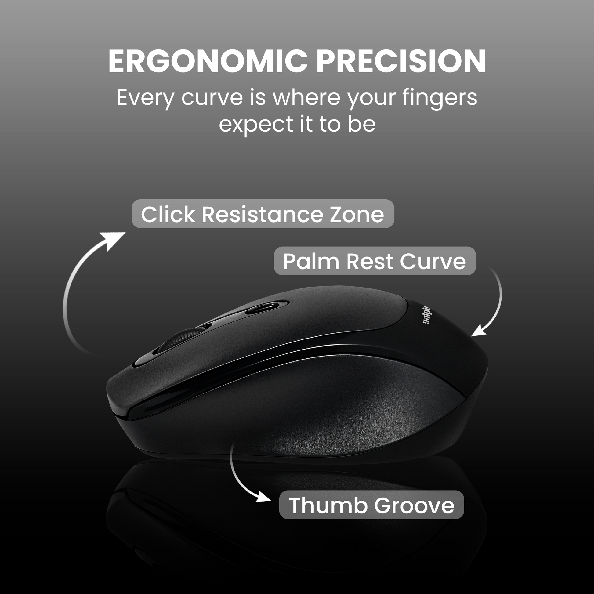 Salpido SAL-BTM4 ergonomic mouse design