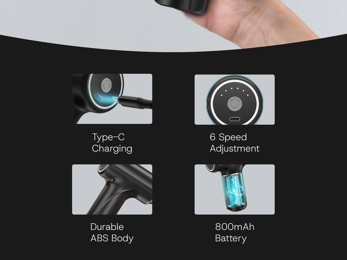 Salpido MG05 Massage Gun – 6-Speed 25W Deep Tissue Muscle Massager mobile A+ image 2