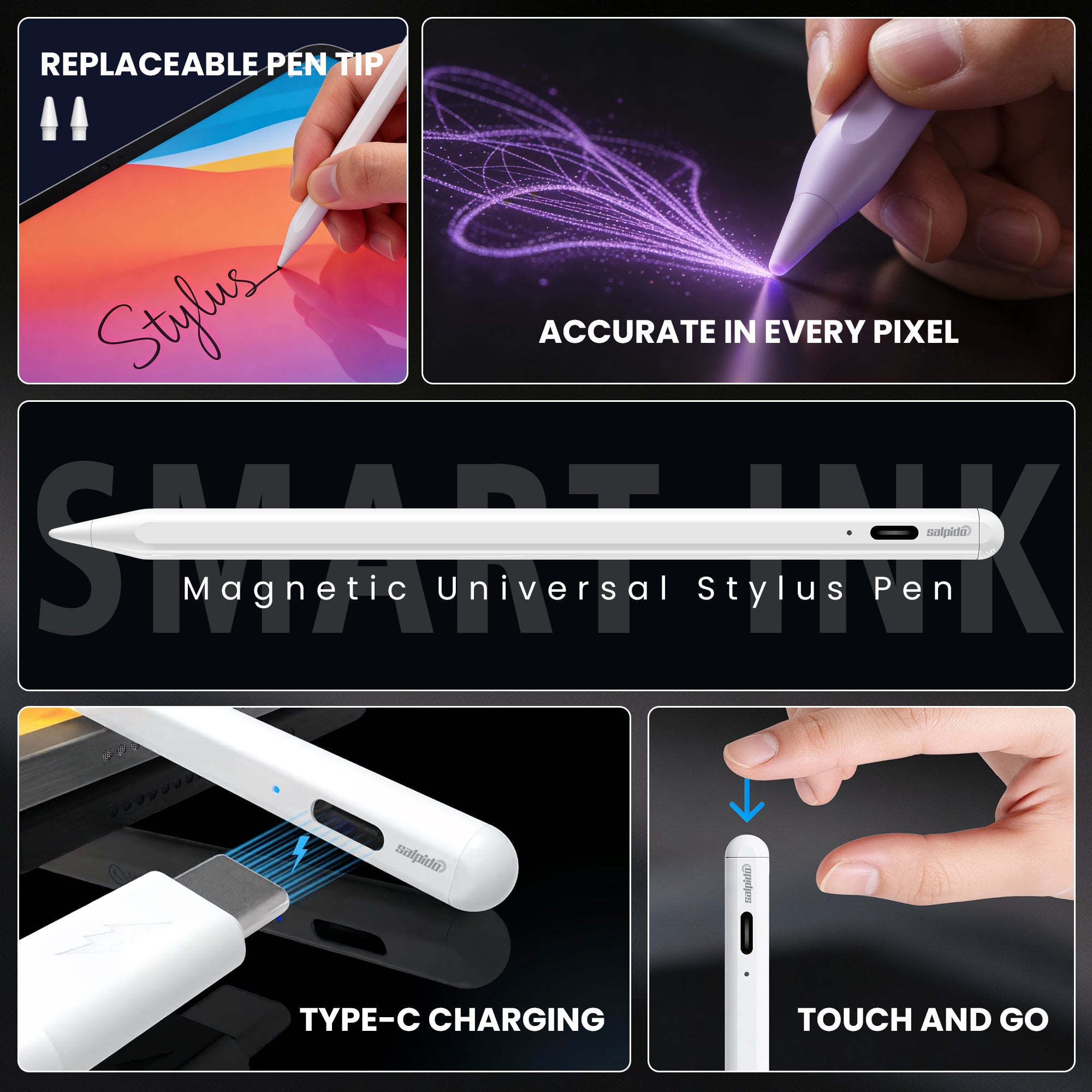 Salpido Smart Ink ,  Magnetic Universal Stylus Pen