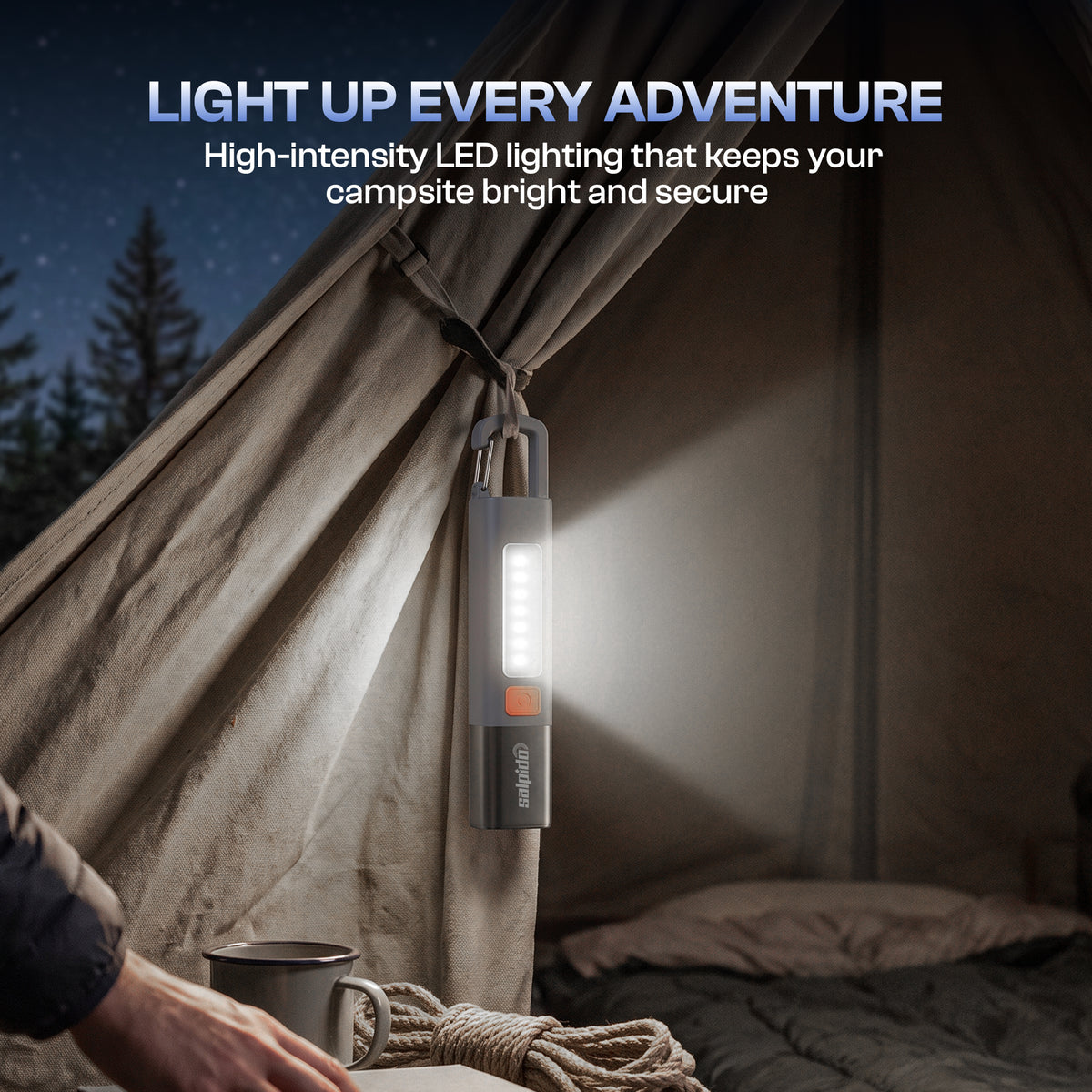 Salpido Vortex FL-03 Rechargeable Dual Light Flashlight – 3 Modes, Type-C