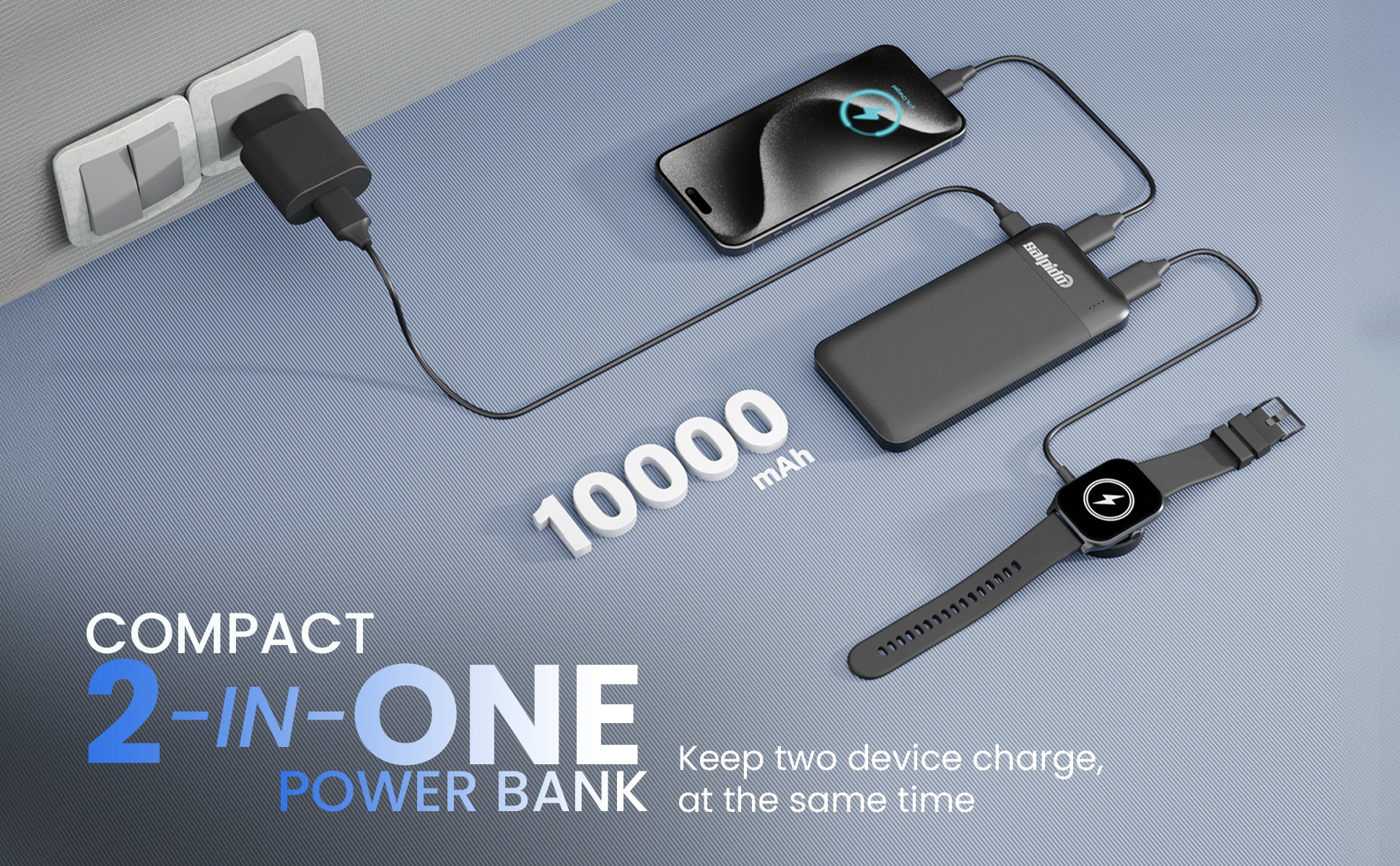 10000 mAh Power Bank Li-ion Polymer battery PN-951 desktop A+ image 3