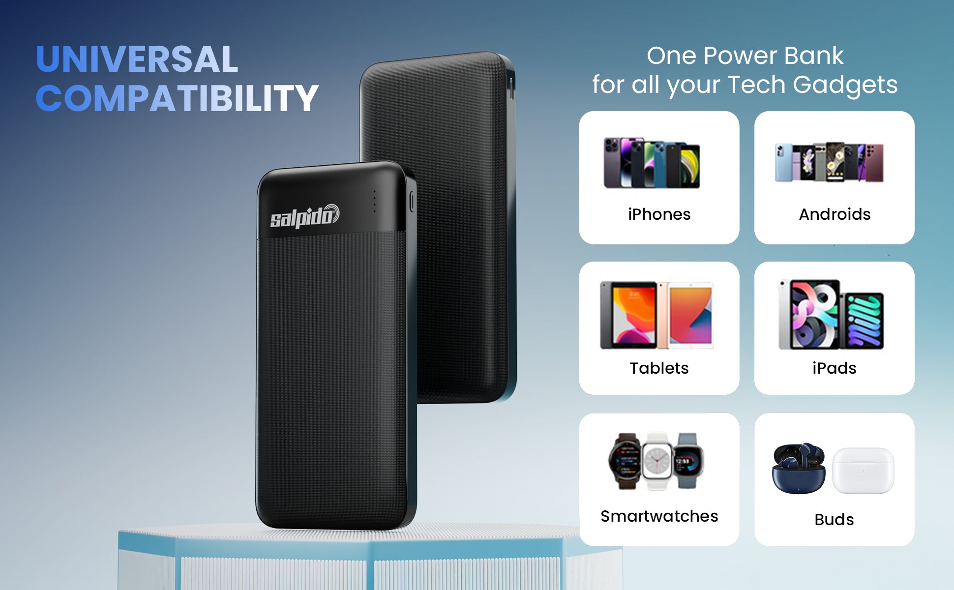 10000 mAh Power Bank Li-ion Polymer battery PN-951 desktop A+ image 2
