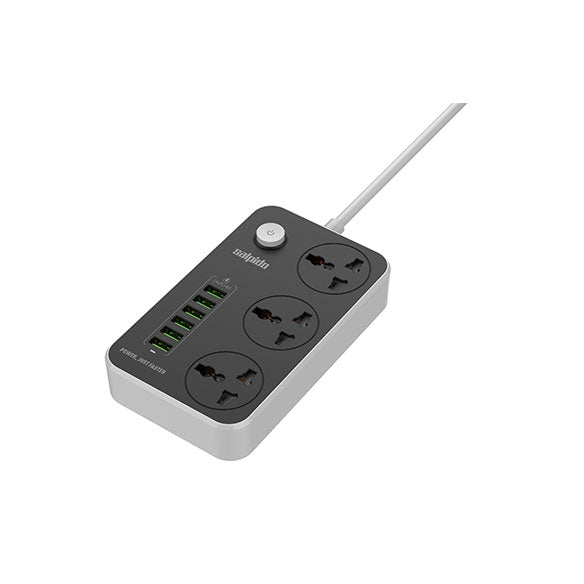 Power Strip 3 Universal Socket with 6 USB Output | GD -WC08